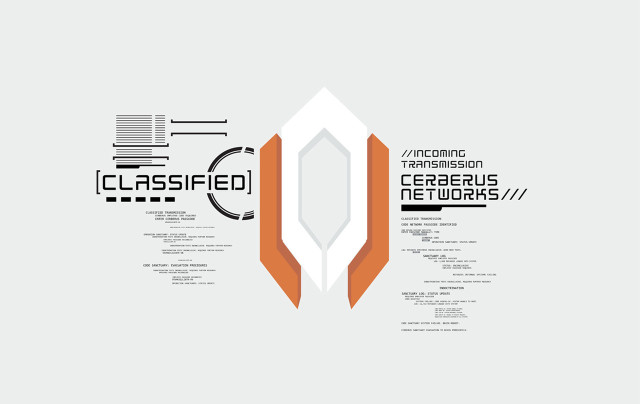 White background orange accents classified free wallpaper for desktop - medium preview image