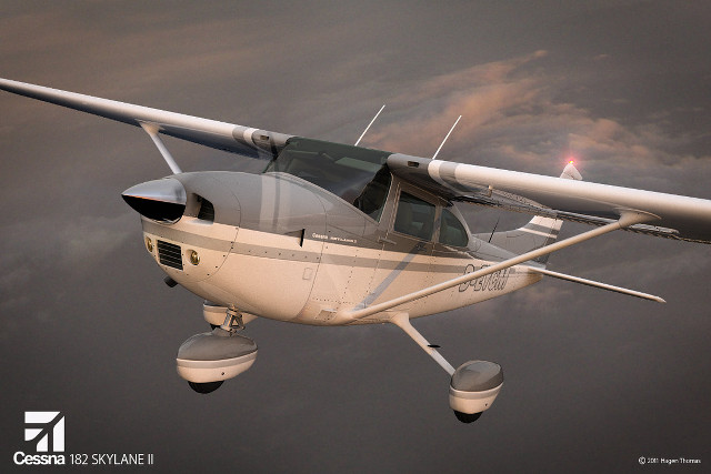 Small airplane cloudy sky wing free wallpaper for desktop - medium preview image
