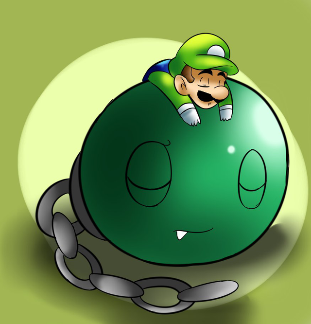 Cartoon character sitting ball chains free wallpaper for tablet - medium preview image