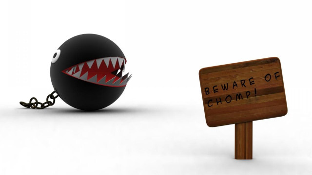 Black ball shark mouth beware free wallpaper for desktop - medium preview image