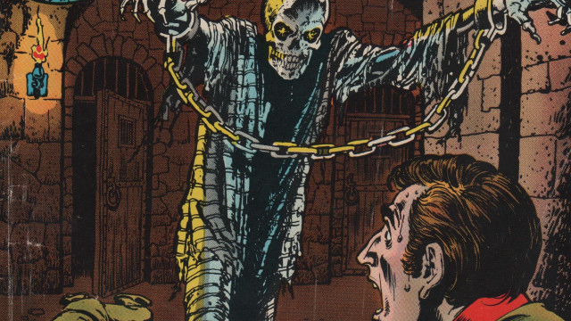 Skeleton chained man head hands free wallpaper for desktop - medium preview image