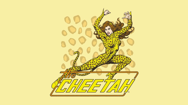 Woman yellow leopard jumps cheetah free wallpaper for desktop - medium preview image
