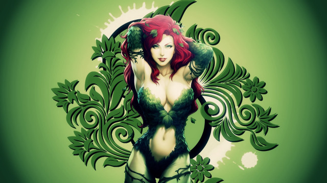 Redhair greenpaint greenumbrella gothic artgerm free wallpaper for desktop - medium preview image