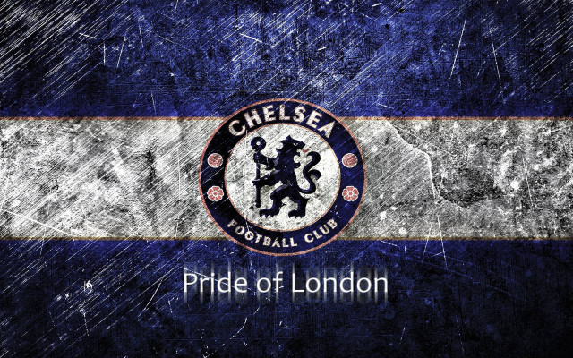 Chelsea logo blue white pride free wallpaper for desktop - medium preview image
