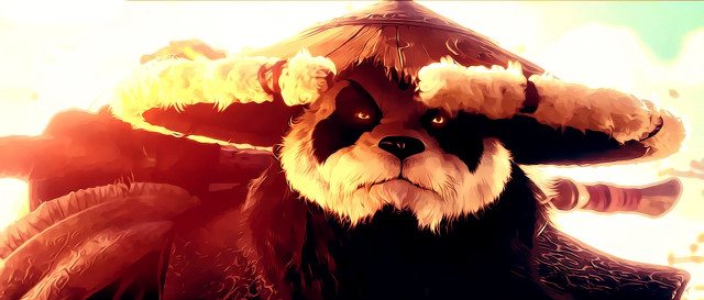 Panda bear hat feathers sky free wallpaper for desktop - medium preview image