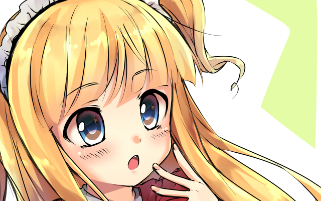 Blonde girl ponytail bow tie free wallpaper for desktop - medium preview image