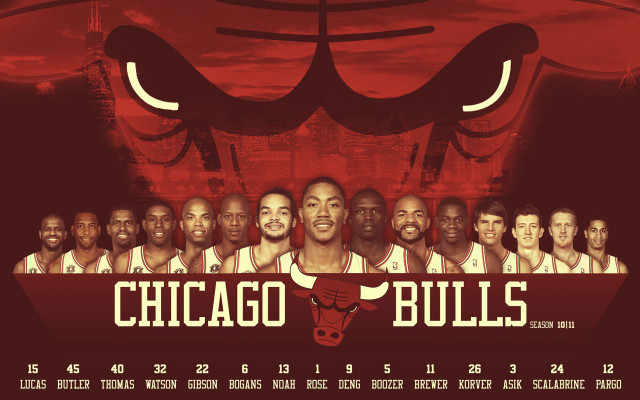 Chicago bulls players red background free wallpaper for desktop - medium preview image