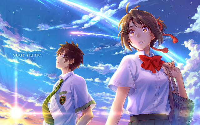 Couple people standing cloudy sky #3 free wallpaper for desktop - medium preview image