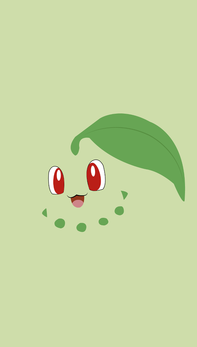 Green leaf red eyes happy free wallpaper for mobile - medium preview image