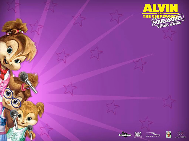 Cartoon character microphone group purple free wallpaper for desktop - medium preview image