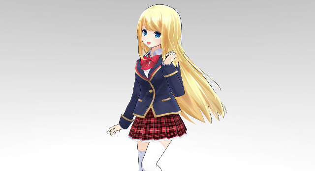 Girl school uniform cell phone #2 free wallpaper for desktop - medium preview image