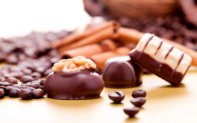 Chocolate covered candies nuts beans free wallpaper for desktop - medium preview image