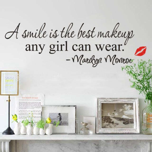 Wall quote smile marilyn monroe free wallpaper for tablet - medium preview image