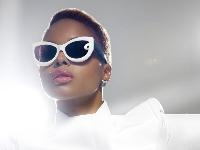 Woman white sunglasses white shirt free wallpaper for desktop - medium preview image