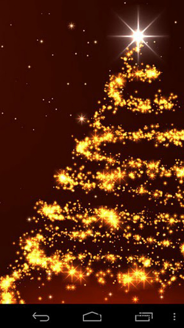 Christmas tree star red background #2 free wallpaper for mobile - medium preview image