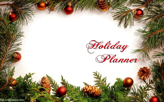 Holiday planner pine cones ornaments free wallpaper for desktop - medium preview image