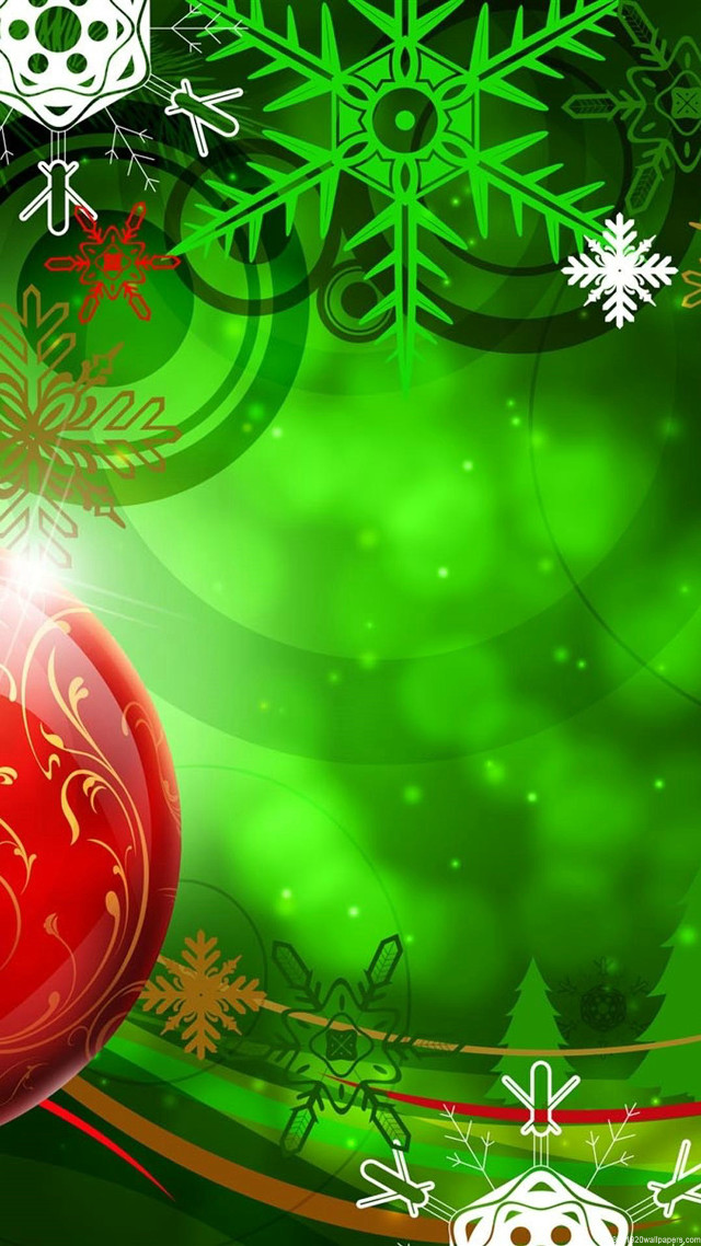 Christmas background red ornament snowflakes #3 free wallpaper for mobile - medium preview image