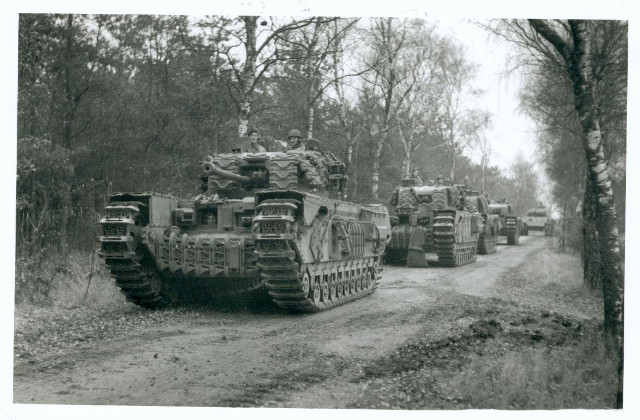 Tanks dirt road forest architecture free wallpaper for desktop - medium preview image