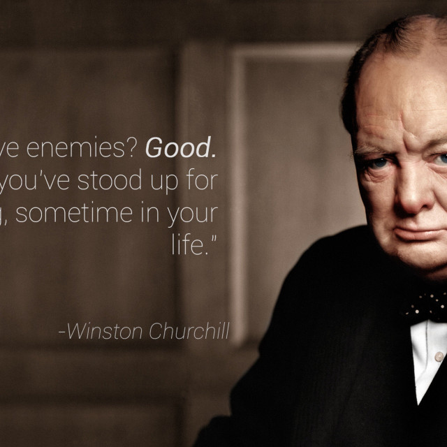 Man tuxedo churchill quote image free wallpaper for tablet - medium preview image
