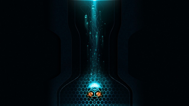 Futuristic glowing hologram sci fi free wallpaper for desktop - medium preview image