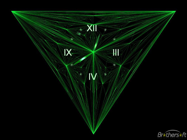 Green triangle numbers black background free wallpaper for desktop - medium preview image