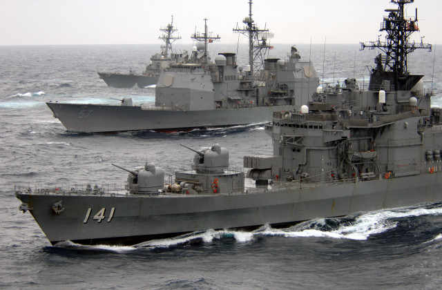 Two ships in the water #3 free wallpaper for desktop - medium preview image