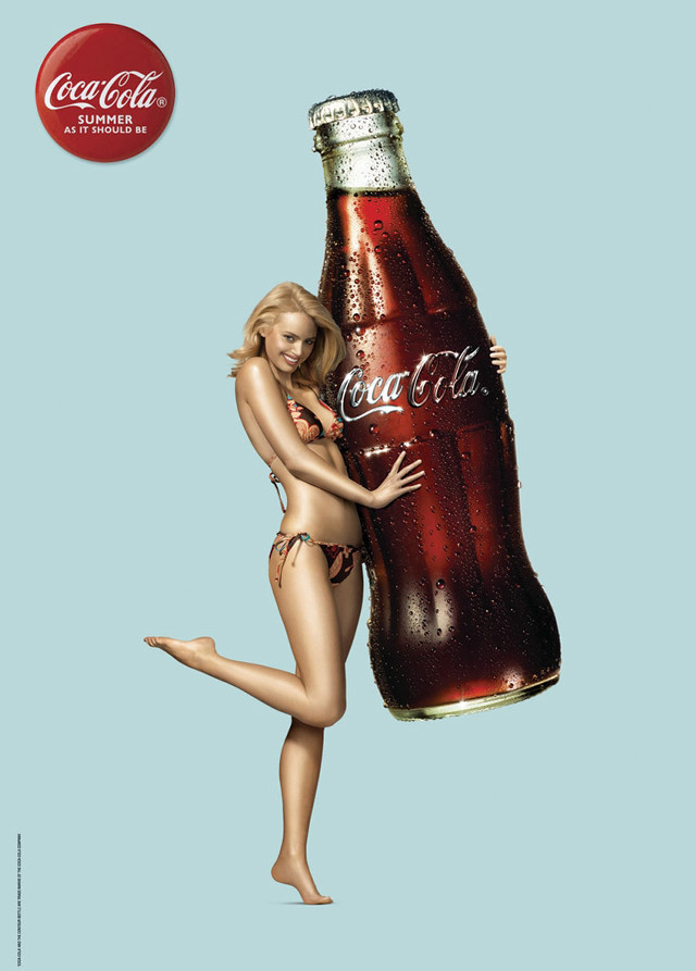 Woman bikini coca cola pop free wallpaper for mobile - medium preview image