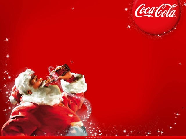 Coca cola santa christmas ornaments free wallpaper for desktop - medium preview image