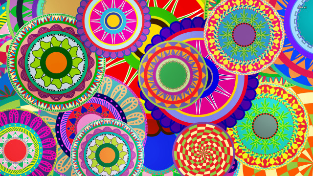 Colorful background circular designs image free wallpaper for desktop - medium preview image
