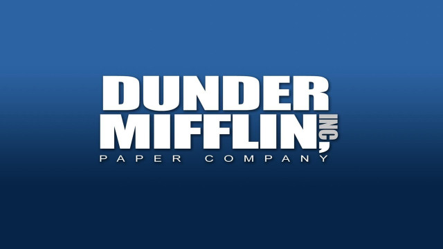 Blue background dunder mifflin white free wallpaper for desktop - medium preview image