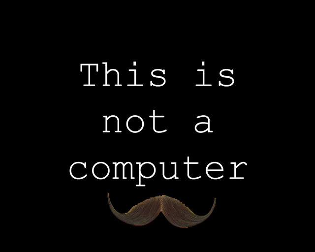 Black background mustache quote image free wallpaper for desktop - medium preview image