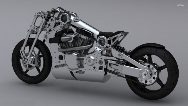 Motorcycle 3d image gray background #2 free wallpaper for desktop - medium preview image