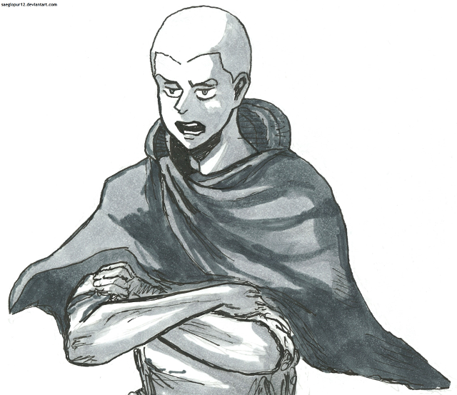 Man cape arms crossed drawing free wallpaper for desktop - medium preview image