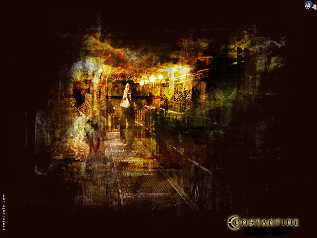 Woman cityscape fire embers sunset free wallpaper for desktop - medium preview image