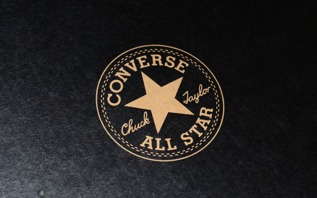 Converse logo black surface gold free wallpaper for desktop - medium preview image