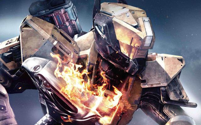 Robot fire gun mouth hand free wallpaper for desktop - medium preview image