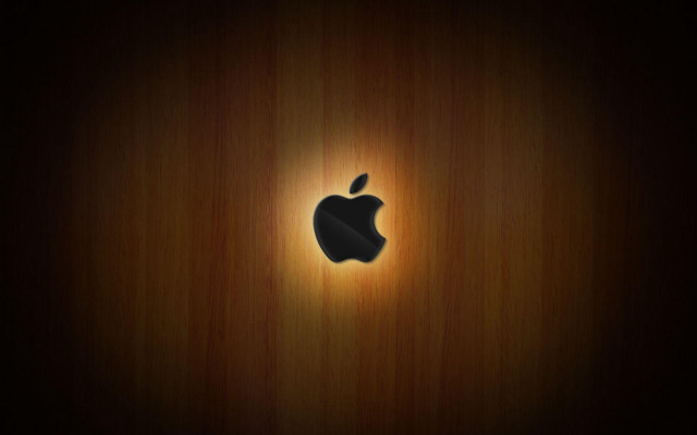 Wooden apple logo light shining #2 free wallpaper for desktop - medium preview image