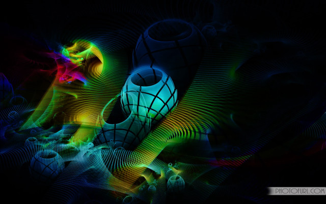 Vase colorful design black background free wallpaper for desktop - medium preview image