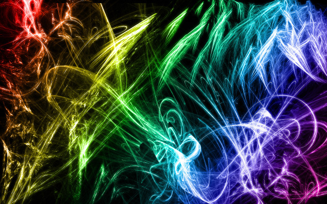 Colorful black background rainbow swirl #4 free wallpaper for desktop - medium preview image