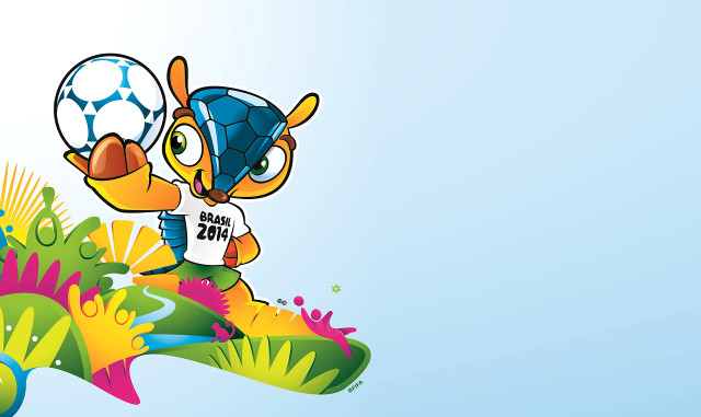 Cartoon cat soccer ball blue free wallpaper for desktop - medium preview image