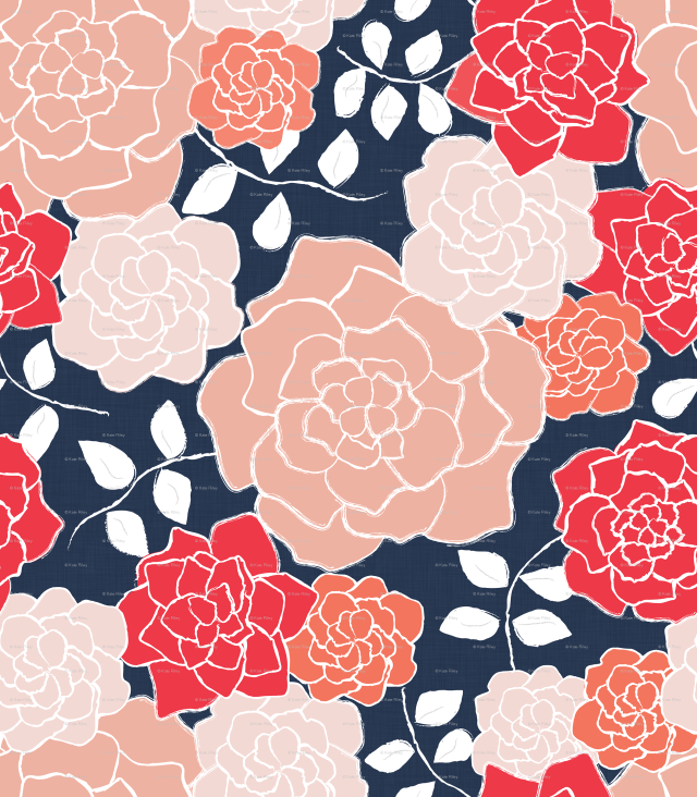 Flower pattern black background pink free wallpaper for tablet - medium preview image