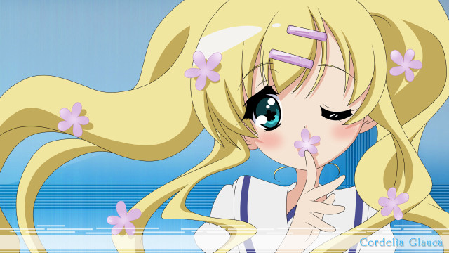 Blonde anime girl flower sailor free wallpaper for desktop - medium preview image