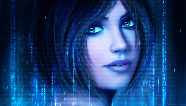 Woman blue eyes futuristic background #2 free wallpaper for desktop - medium preview image