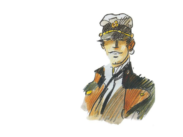 Man uniform hat tie drawing free wallpaper for desktop - medium preview image