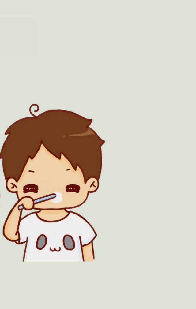 Boy brushing teeth toothbrush mouth free wallpaper for mobile - medium preview image