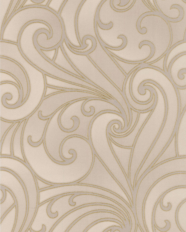 Beige white wallpaper swirl design free wallpaper for mobile - medium preview image
