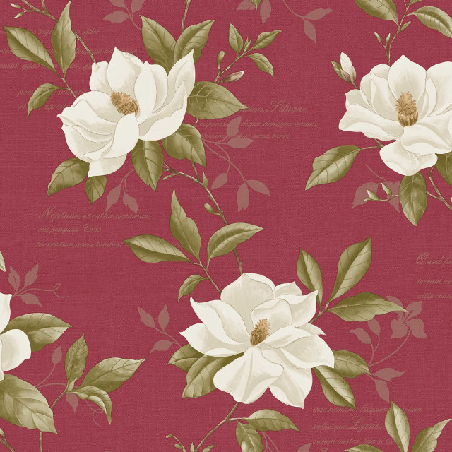 Red white flower pattern leaves free wallpaper for tablet - medium preview image