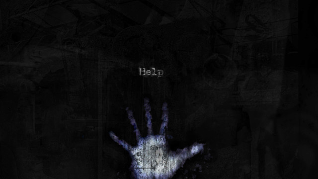 Hand halo painted dark room free wallpaper for desktop - medium preview image