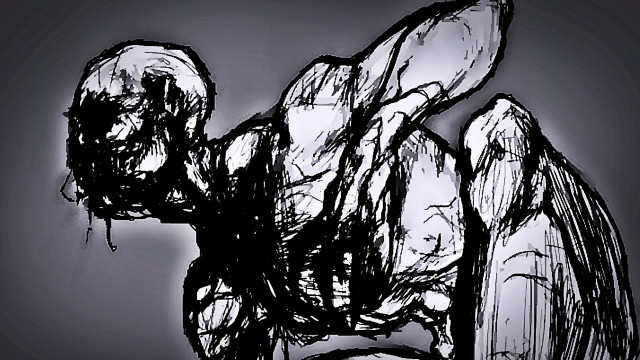 Person hand face black background free wallpaper for desktop - medium preview image