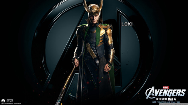 Loki black background golden helmet free wallpaper for desktop - medium preview image